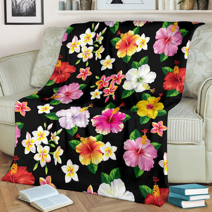 Hibiscus Pattern Print Design HB025 Fleece Blanket