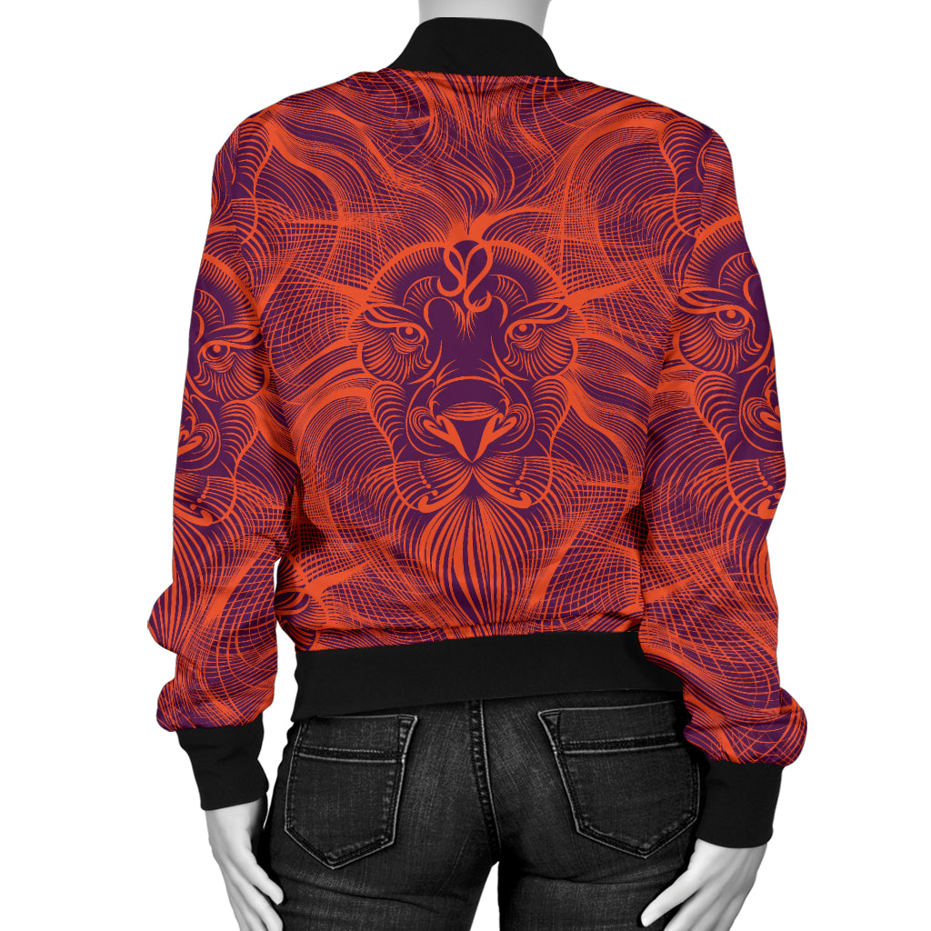 Leo Pattern Print Design 01 Women's Bomber Jacket