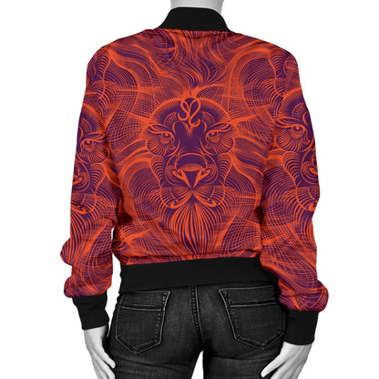 Leo Pattern Print Design 01 Women's Bomber Jacket