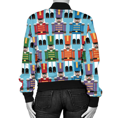 Nutcracker Pattern Print Design A02 Women's Bomber Jacket