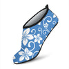 Hibiscus Pattern Print Design HB09 Aqua Water Shoes