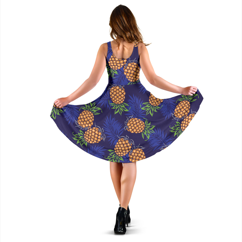Pineapple Pattern Print Design PP02 Midi Dress