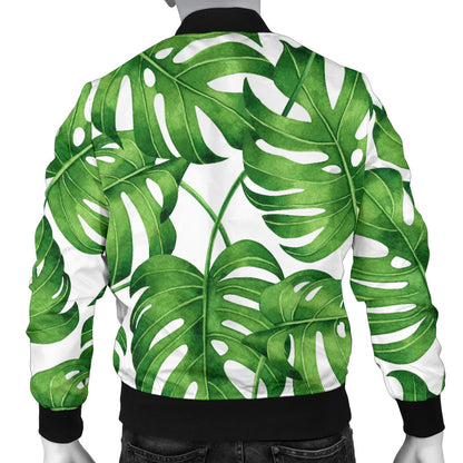 Palm Leaves Pattern Print Design PL08 Men Bomber Jacket