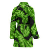 Banana Leaf Pattern Print Design BL01 Women Bathrobe