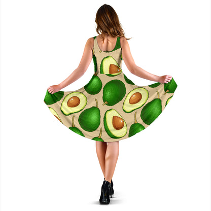 Avocado Pattern Print Design AC010 Midi Dress