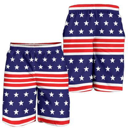 Patriotic Pattern Print Design A04 Mens Shorts