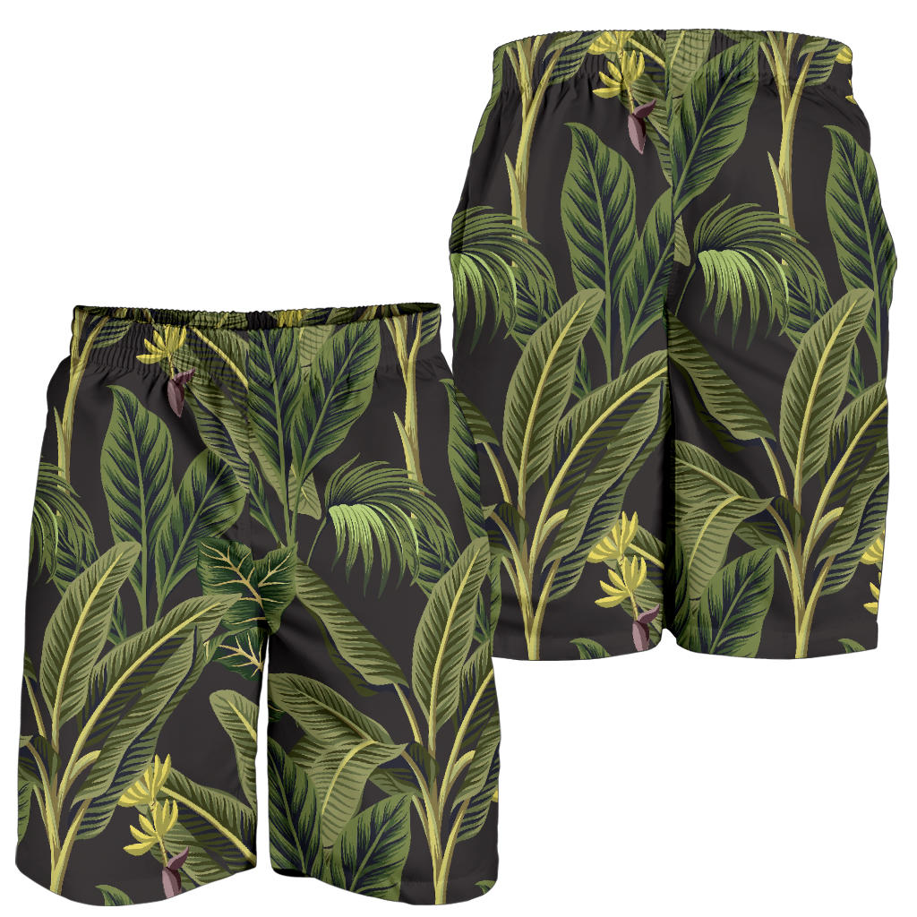 Banana Leaf Pattern Print Design BL04 Mens Shorts