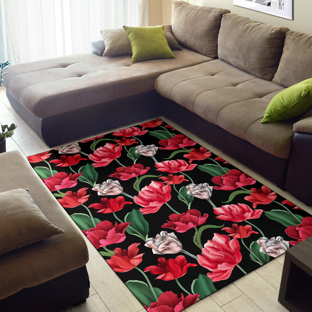 Tulip Pattern Print Design TP08 Area Rugs