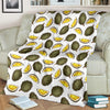 Durian Pattern Print Design DR03 Fleece Blanket