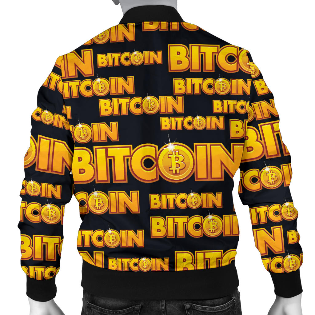 Bitcoin Pattern Print Design DO03 Men Bomber Jacket