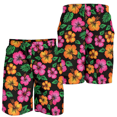 Hibiscus Pattern Print Design HB029 Mens Shorts