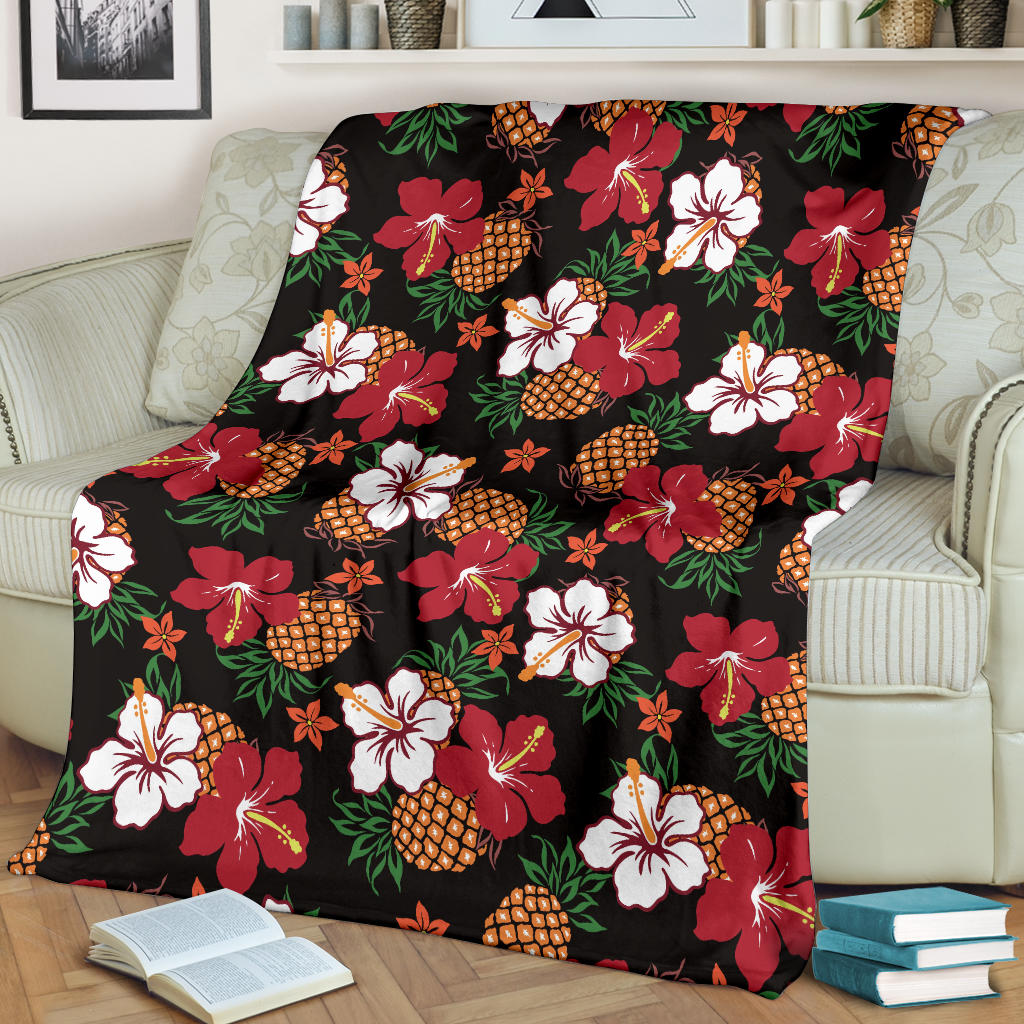 Hawaiian Themed Pattern Print Design H013 Fleece Blanket