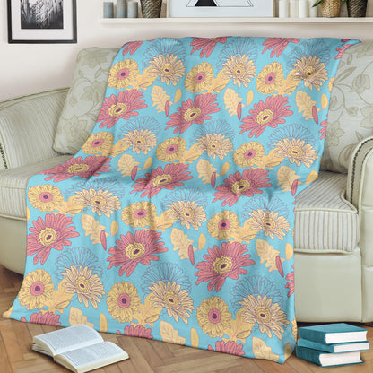 Gerberas Pattern Print Design GB04 Fleece Blanket