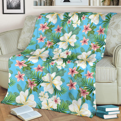 Plumeria Pattern Print Design PM028 Fleece Blanket