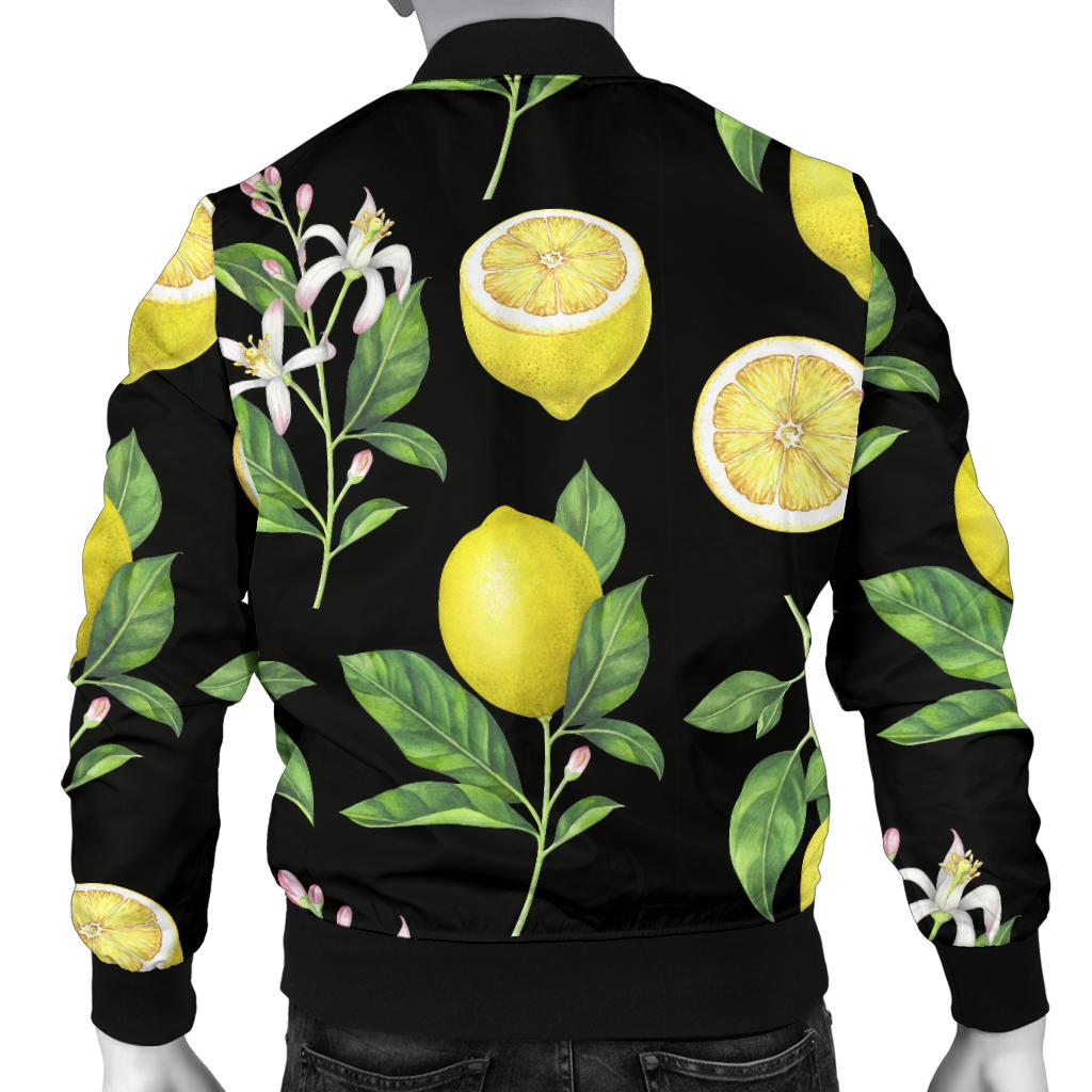 Lemon Pattern Print Design LM02 Men Bomber Jacket