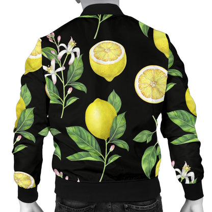 Lemon Pattern Print Design LM02 Men Bomber Jacket