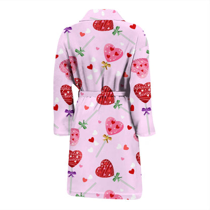 Lollipop Pattern Print Design LL07 Men Bathrobe