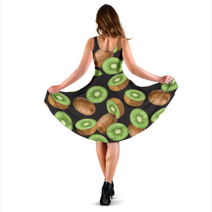 Kiwi Pattern Print Design KW03 Midi Dress
