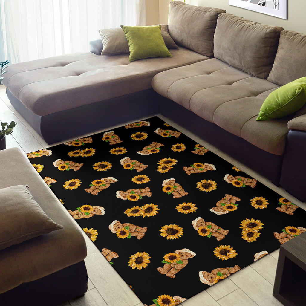 Sunflower Pattern Print Design SF016 Area Rugs