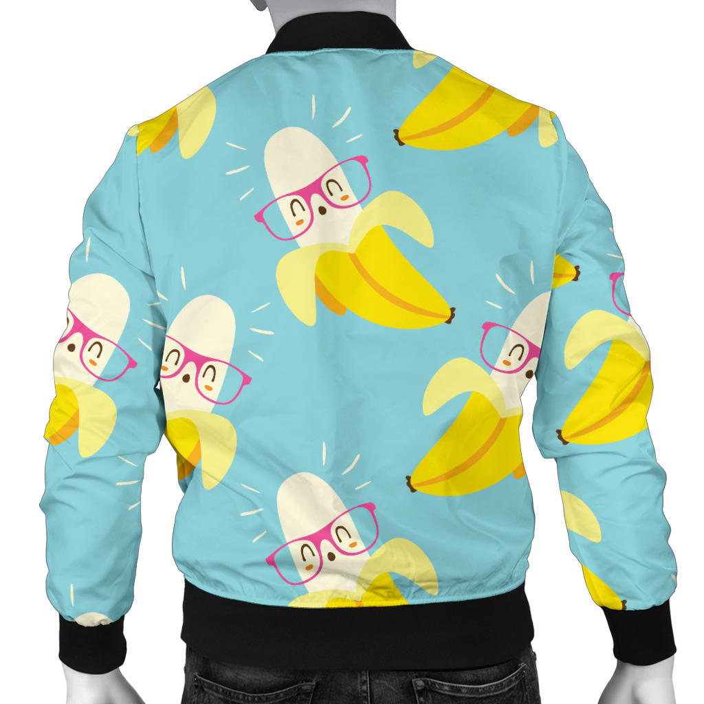 Banana Pattern Print Design BA07 Men Bomber Jacket