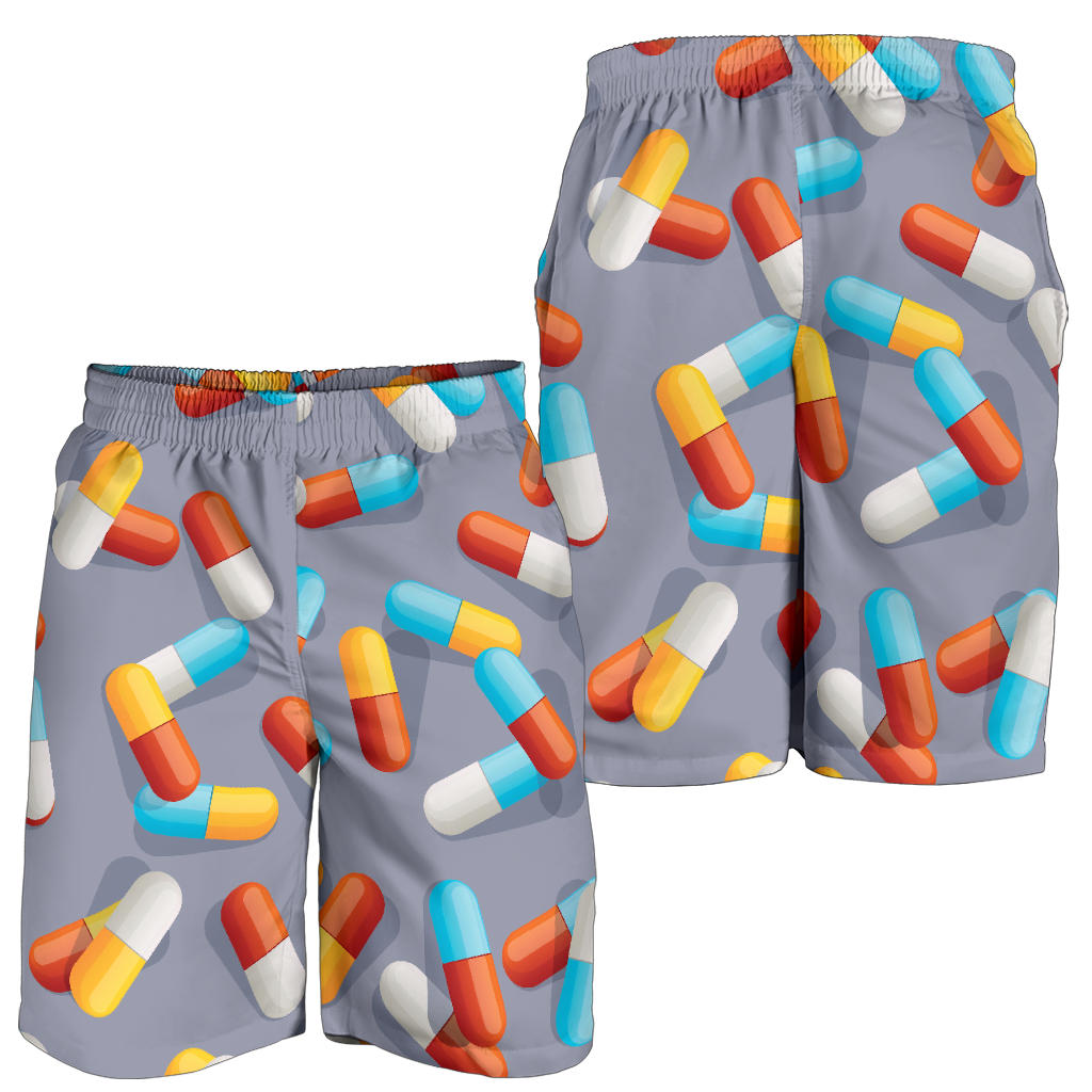 Pill Pattern Print Design A01 Mens Shorts