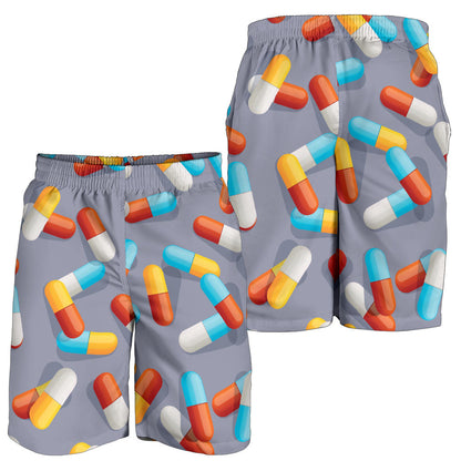 Pill Pattern Print Design A01 Mens Shorts