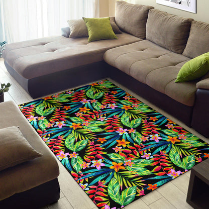Heliconia Pattern Print Design HL09 Area Rugs