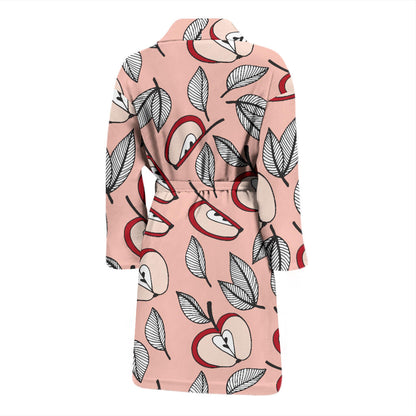 Apple Pattern Print Design AP04 Men Bathrobe
