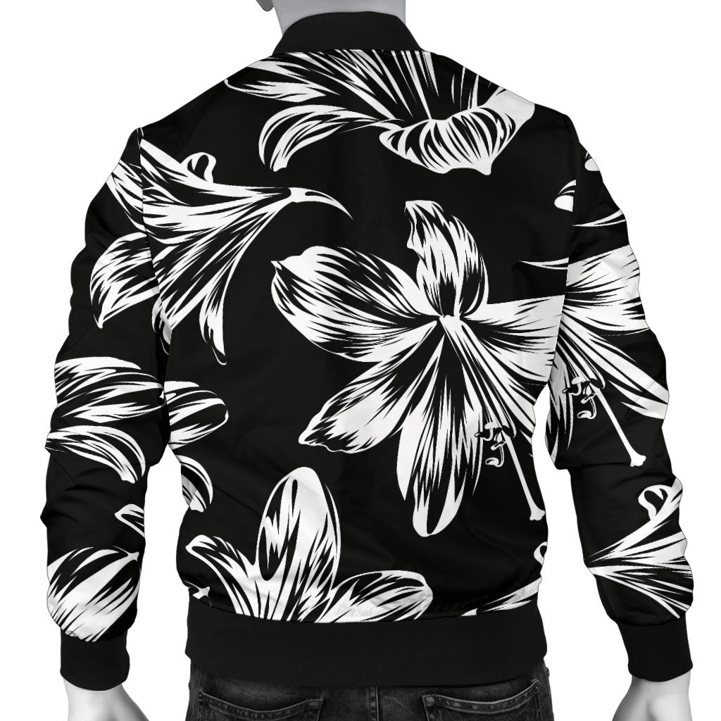 Amaryllis Pattern Print Design AL04 Men Bomber Jacket