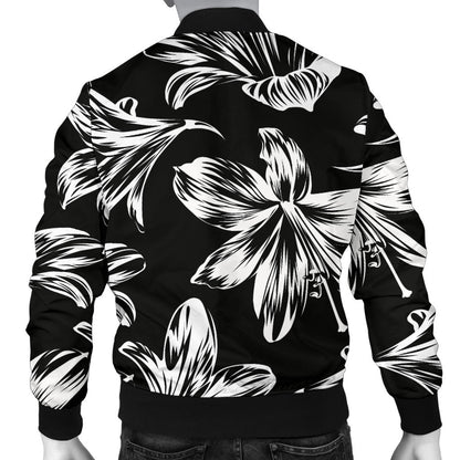 Amaryllis Pattern Print Design AL04 Men Bomber Jacket