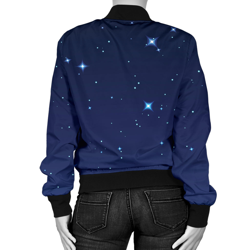 Night sky Pattern Print Design A01 Women's Bomber Jacket