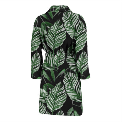 Palm Leaves Pattern Print Design PL09 Men Bathrobe