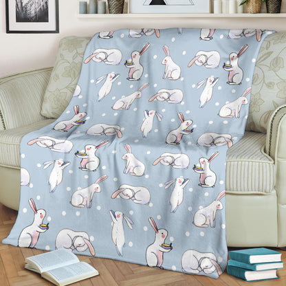 Rabbit Pattern Print Design RB06 Fleece Blanket