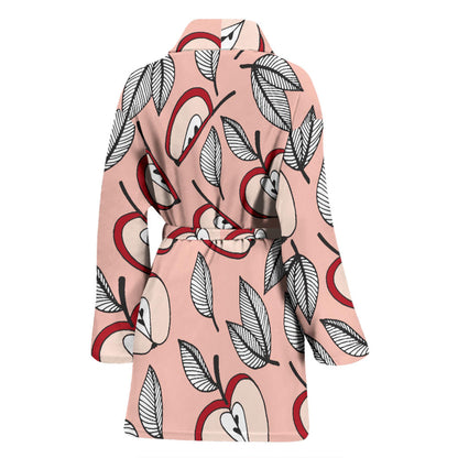 Apple Pattern Print Design AP04 Women Bathrobe