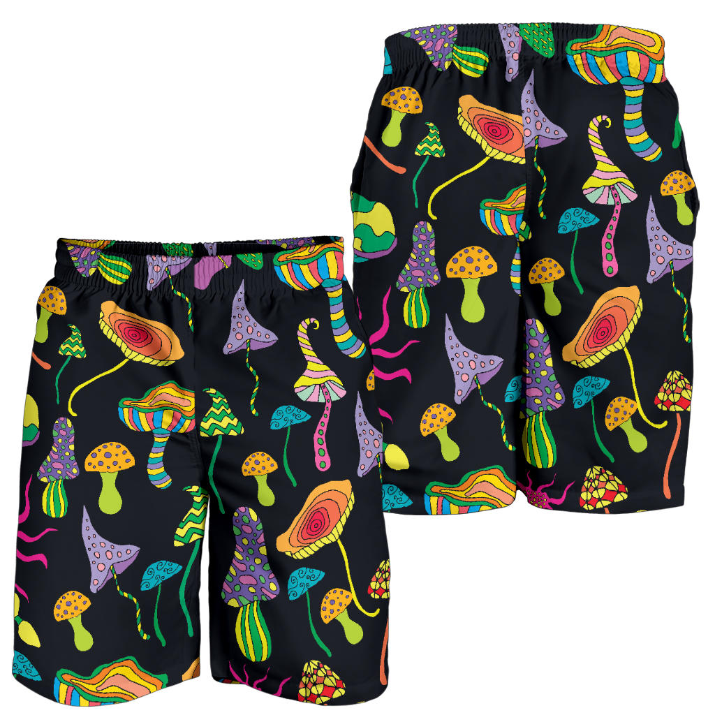 Psychedelic Mushroom Pattern Print Design A02 Mens Shorts