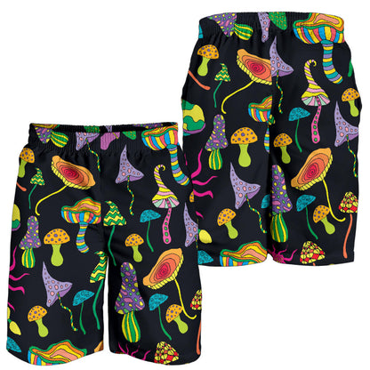 Psychedelic Mushroom Pattern Print Design A02 Mens Shorts
