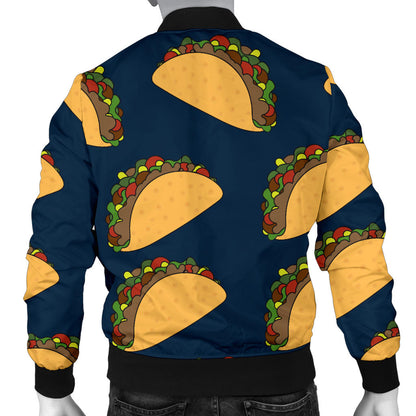 Taco Pattern Print Design TC04 Men Bomber Jacket