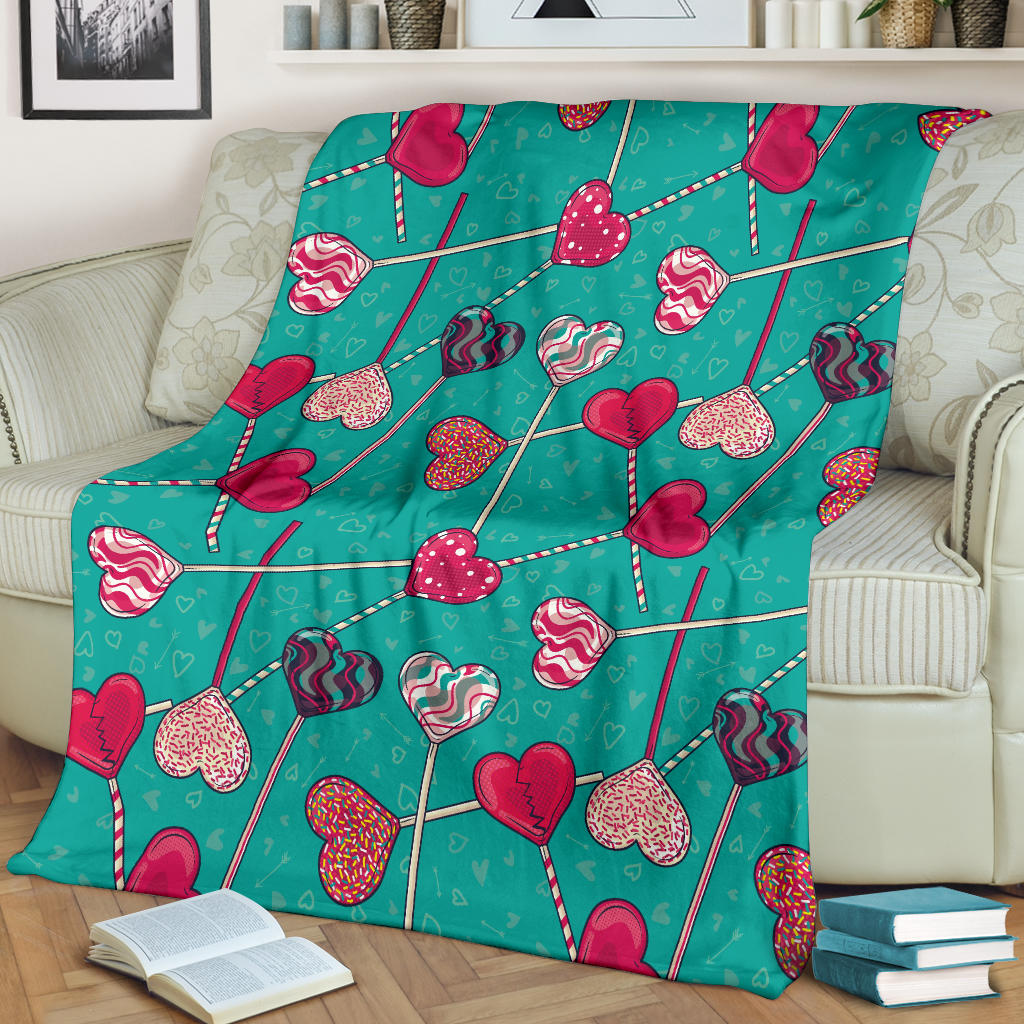Lollipop Pattern Print Design LL01 Fleece Blanket