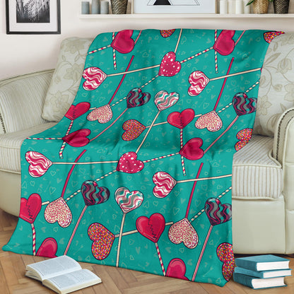 Lollipop Pattern Print Design LL01 Fleece Blanket