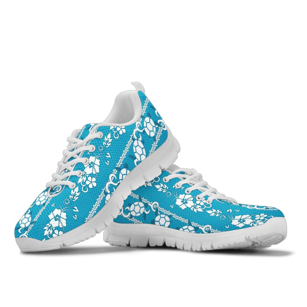 Hawaiian Themed Pattern Print Design H025 Sneakers White Bottom Shoes