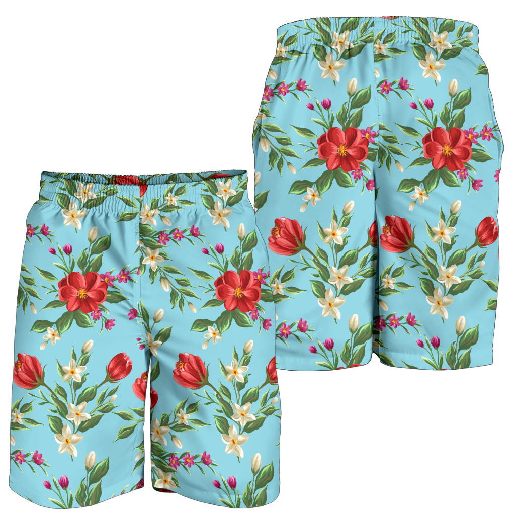 Summer Floral Pattern Print Design SF011 Mens Shorts