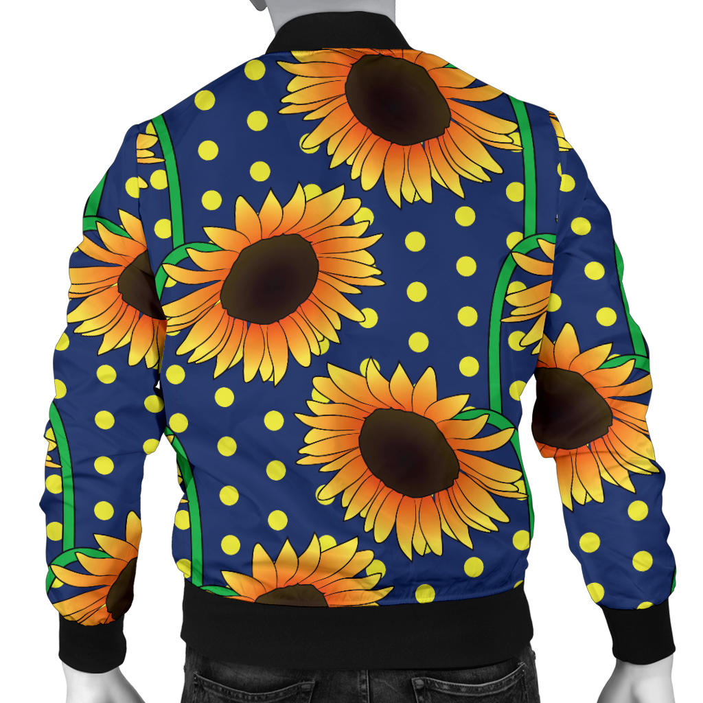 Sunflower Pattern Print Design SF03 Men Bomber Jacket