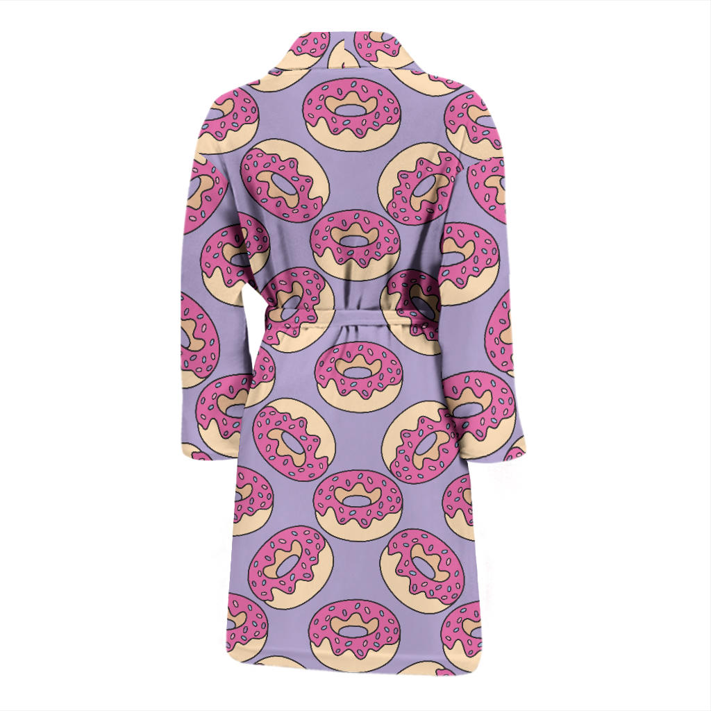 Donut Pattern Print Design DN015 Men Bathrobe