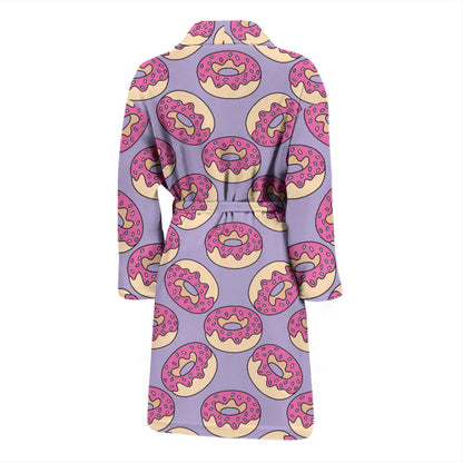 Donut Pattern Print Design DN015 Men Bathrobe