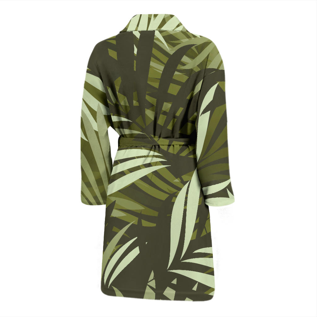 Palm Leaves Pattern Print Design PL05 Men Bathrobe