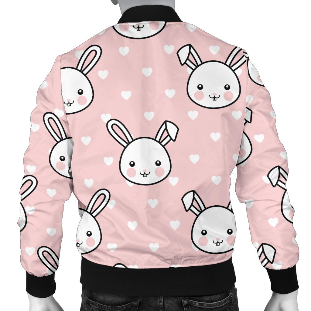 Rabbit Pattern Print Design RB02 Men Bomber Jacket