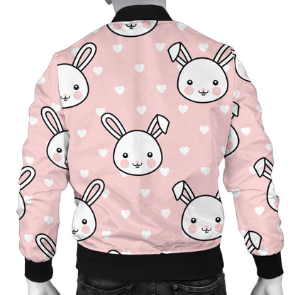 Rabbit Pattern Print Design RB02 Men Bomber Jacket
