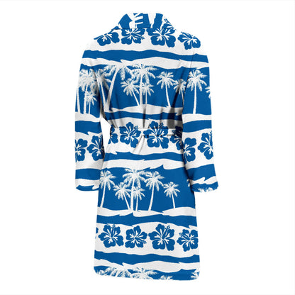 Hawaiian Themed Pattern Print Design H021 Men Bathrobe