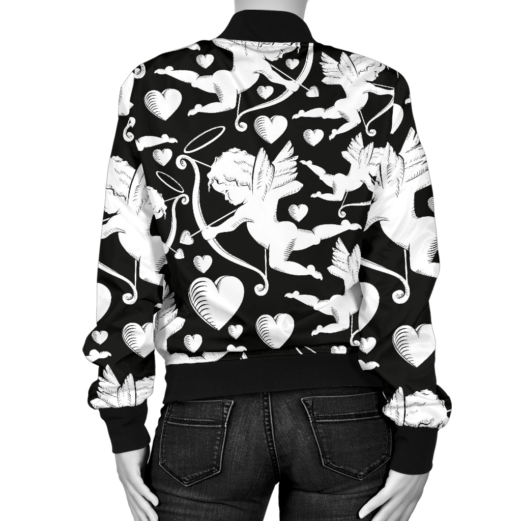 Cupid Pattern Print Design 04 Women's Bomber Jacket