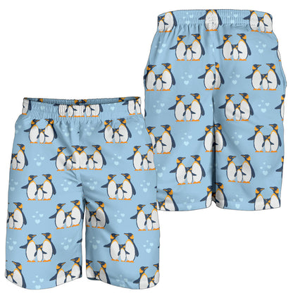 Penguin Pattern Print Design A04 Mens Shorts